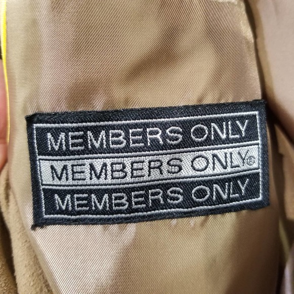 Members Only Mens Blazer 42 Beige Solid Sport Coat Microfiber Suede - Picture 10 of 12